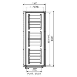 Aushärtezelle weiß kunststoffbeschichtetes Blech Kapazität 750kg 150x370x249 cm Unvergänglich Aushärtezelle weiß kunststoffbeschichtetes Blech Kapazität 750kg 150x370x249 cm Unvergänglich