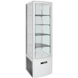 Belüftete Kühlvitrine 4 Displayseiten +2°C/+8°C 280 Lt Forcar Glass Line G-LSC280