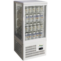 Belüftete Kühlvitrine 4 Schauseiten +2°C/+8°C 68 Lt Forcar Glass Line G-TCBD68