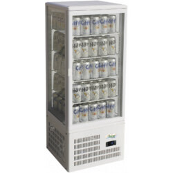 Belüftete Kühlvitrine 4 Schauseiten +2°C/+8°C 98 Lt Forcar Glass Line G-TCBD98