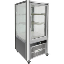Belüftete Kühlvitrine 4 Displayseiten +2°C/+8°C 200 Lt Forcar Glass Line G-VGP200R