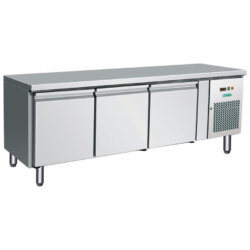 Tavolo Refrigerato Gastronomia GN1/1 Ventilato 3 Porte h 65 cm -2°C/+8°C Forcar G-UGN3100TN