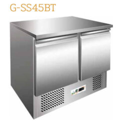 Statisch gekühlte Saladette Edelstahl oben 2 Türen -12°C/-18°C Forcar G-SS45BT