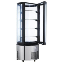 Belüftete Glas-Rund-Kühltheke 400 Lt +2°C/+8°C Forcar ARC400RC