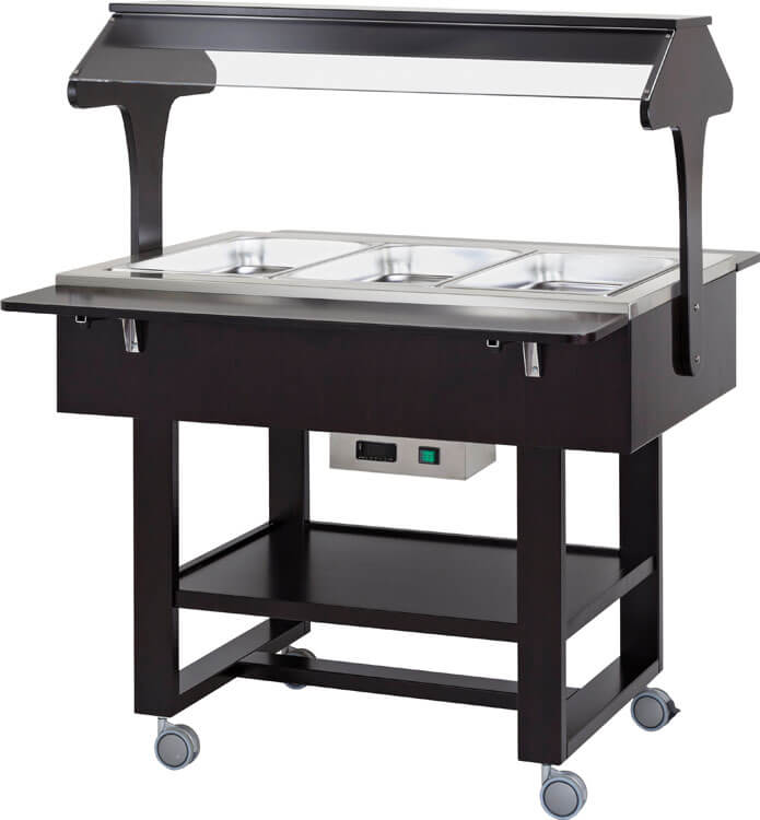Carrello Espositore Termico Bagnomaria Buffet Luce Neon +30/+90°C 3GN 1/1 Forcar CLR 2774N – Bild 4