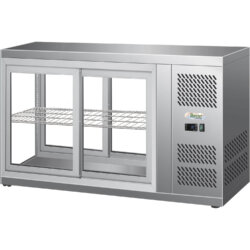 Kühlvitrine belüftet +2°C/+8°C Edelstahl 150 Lt Forcar G-HAV111