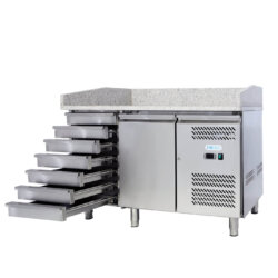 Banco Pizza Refrigerato Professionale Ventilato -2°C/+8°C 150cm Con Cassettiera Forcold Banco Pizza Refrigerato Professionale Ventilato -2°C/+8°C 150cm Con Cassettiera Forcold