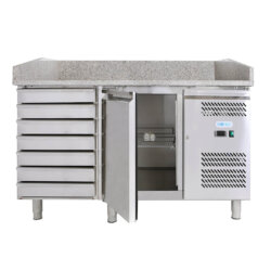 Banco Pizza Refrigerato Professionale Ventilato -2°C/+8°C 150cm Con Cassettiera Forcold Banco Pizza Refrigerato Professionale Ventilato -2°C/+8°C 150cm Con Cassettiera Forcold