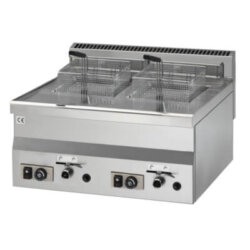 Friggitrice gas 2 vasche 8+8 Lt 13,6 kW 60x60x28 cm