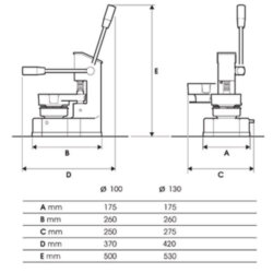 Professionelle Hamburgerpresse 130 mm Hamburger Durchmesser F13 Fimar Professionelle Hamburgerpresse 130 mm Hamburger Durchmesser F13 Fimar