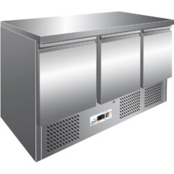 Statischer gekühlter Saladettentisch Nr. 3 Türen Forcar G-S903TOP