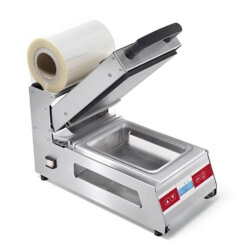 Manual stainless steel electronic control sealing machine seals food trays