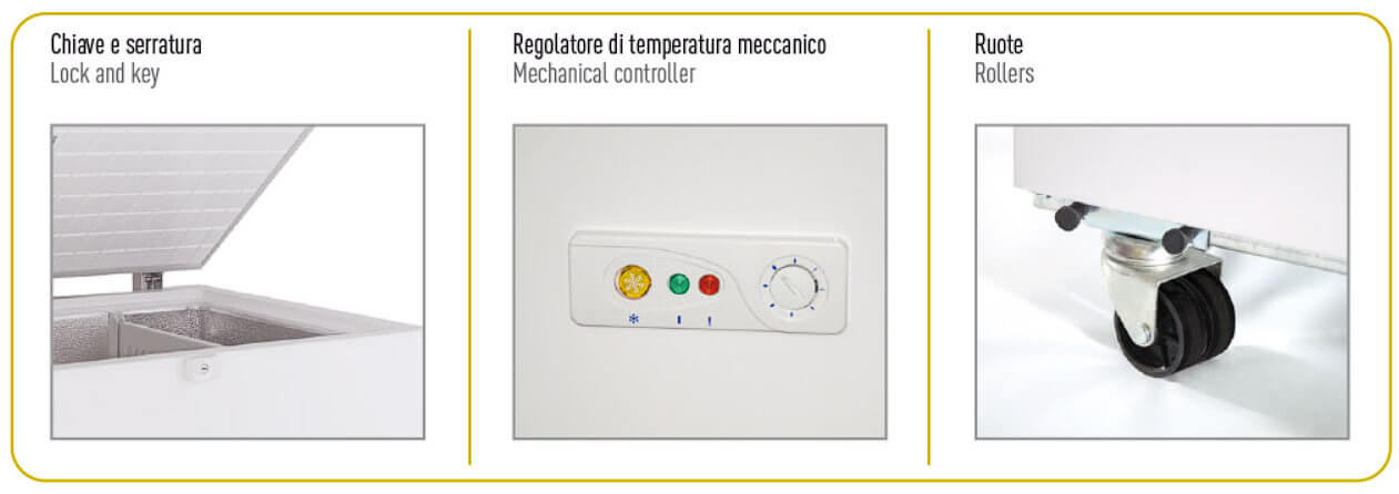 Statische Gefriertruhe 400 Liter Klimaitalia Statische Gefriertruhe 400 Liter Klimaitalia