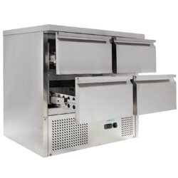 Tavolo Saladette Professionale Refrigerata Statica +2°C/+10°C 4 Cassetti Tavolo Saladette Professionale Refrigerata Statica +2°C/+10°C 4 Cassetti