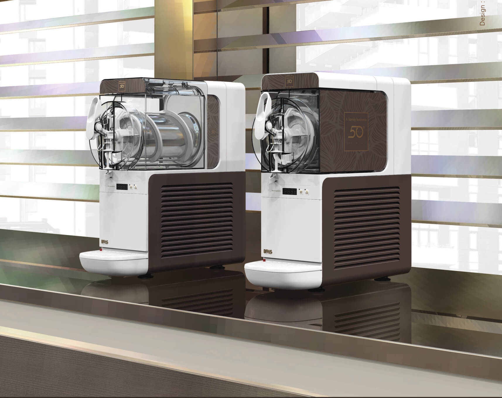 Granitore Distributore di creme fredde capacità 2x 2.8 lt B-CUBE 3.2 BRAS Granitore Distributore di creme fredde capacità 2x 2.8 lt B-CUBE 3.2 BRAS