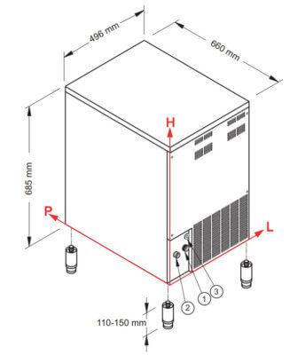 Granular flake ice maker 110kg/24h SLF190 NTF Granular flake ice maker 110kg/24h SLF190 NTF