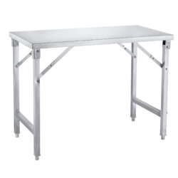Neu eingetroffen Klappbarer Arbeitstisch aus rostfreiem Stahl, Maße 100x70x91h cm, Mod. BLP 10 Beckers